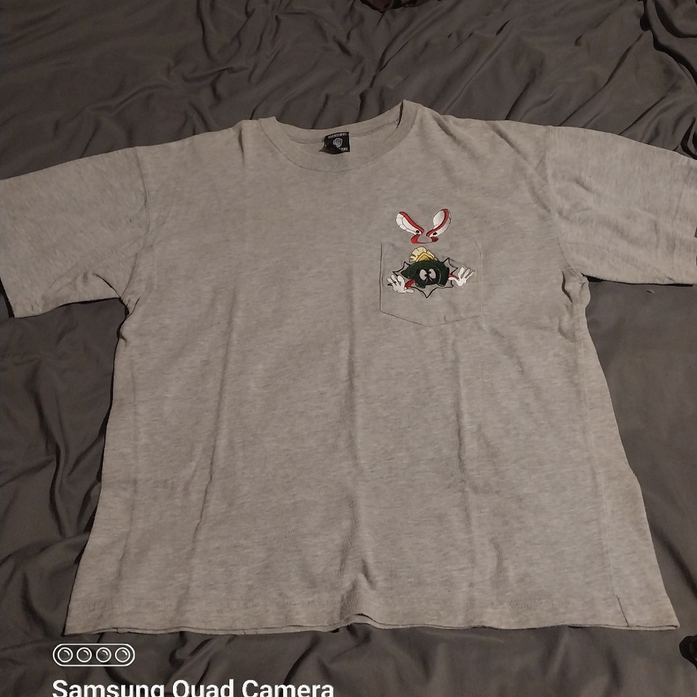 Warner bros. Looney toons embroidered tshirt medium Marvin the Martian